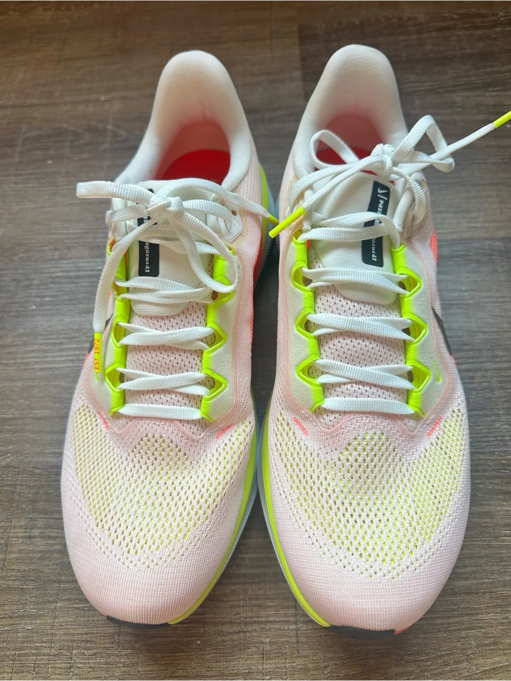 Nike Pegasus 41 Running Shoes with Neon Accents